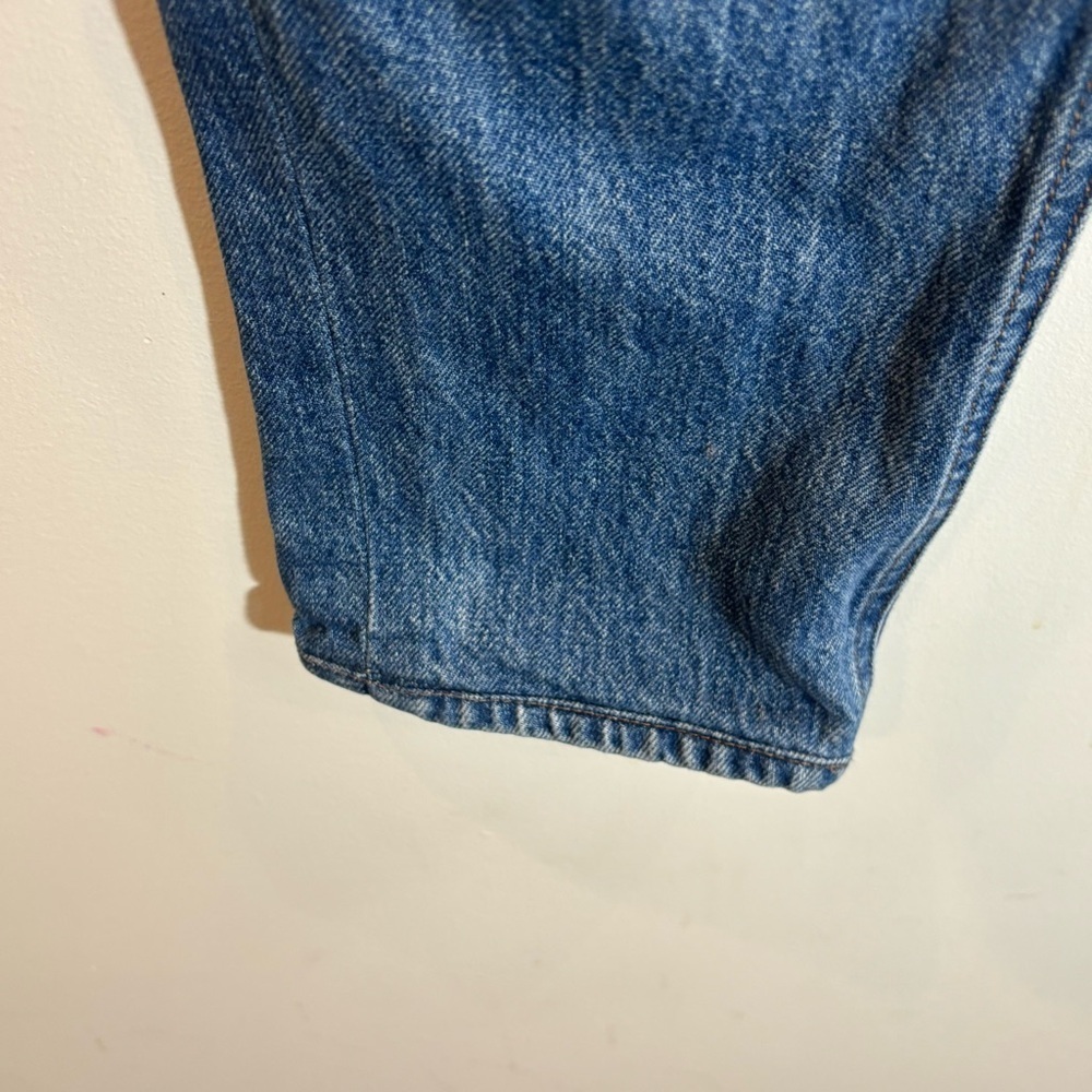 DENIM FORUM Sz 28 Jeans The Nina Store Pipe Button Fly Mid-Wash High Rise Denim - Picture 3 of 13